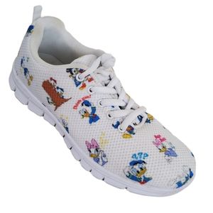 Donald And Daisy Duck Mesh Canvas Sneaker